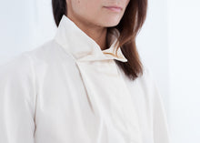Load image into Gallery viewer, Full Collar Poplin Blouse in Off White