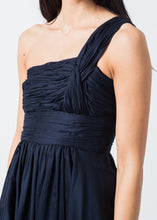 Load image into Gallery viewer, One Shoulder Dress in Navy
