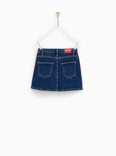 Carica l&#39;immagine nel visualizzatore di Gallery, DENIM SKIRT WITH TAPING
