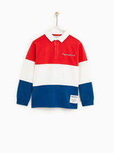 Carica l&#39;immagine nel visualizzatore di Gallery, EMBROIDERED THREE-TONE POLO SHIRT
