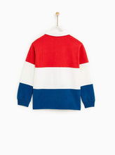 Carica l&#39;immagine nel visualizzatore di Gallery, EMBROIDERED THREE-TONE POLO SHIRT
