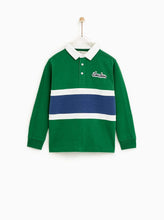 Carica l&#39;immagine nel visualizzatore di Gallery, EMBROIDERED THREE-TONE POLO SHIRT
