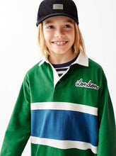 Carica l&#39;immagine nel visualizzatore di Gallery, EMBROIDERED THREE-TONE POLO SHIRT
