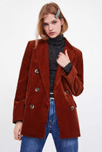 Carica l&#39;immagine nel visualizzatore di Gallery, DOUBLE-BREASTED CORDUROY BLAZER
