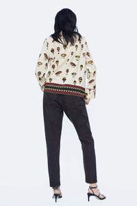 BALLOON PRINT BLOUSE