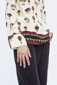 BALLOON PRINT BLOUSE