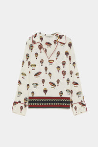 BALLOON PRINT BLOUSE